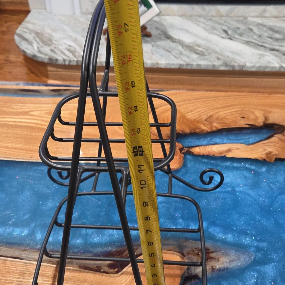 Longaberger 2005 Metal Wrought Iron Two Tier Holiday Stand - Picture 3 of 5